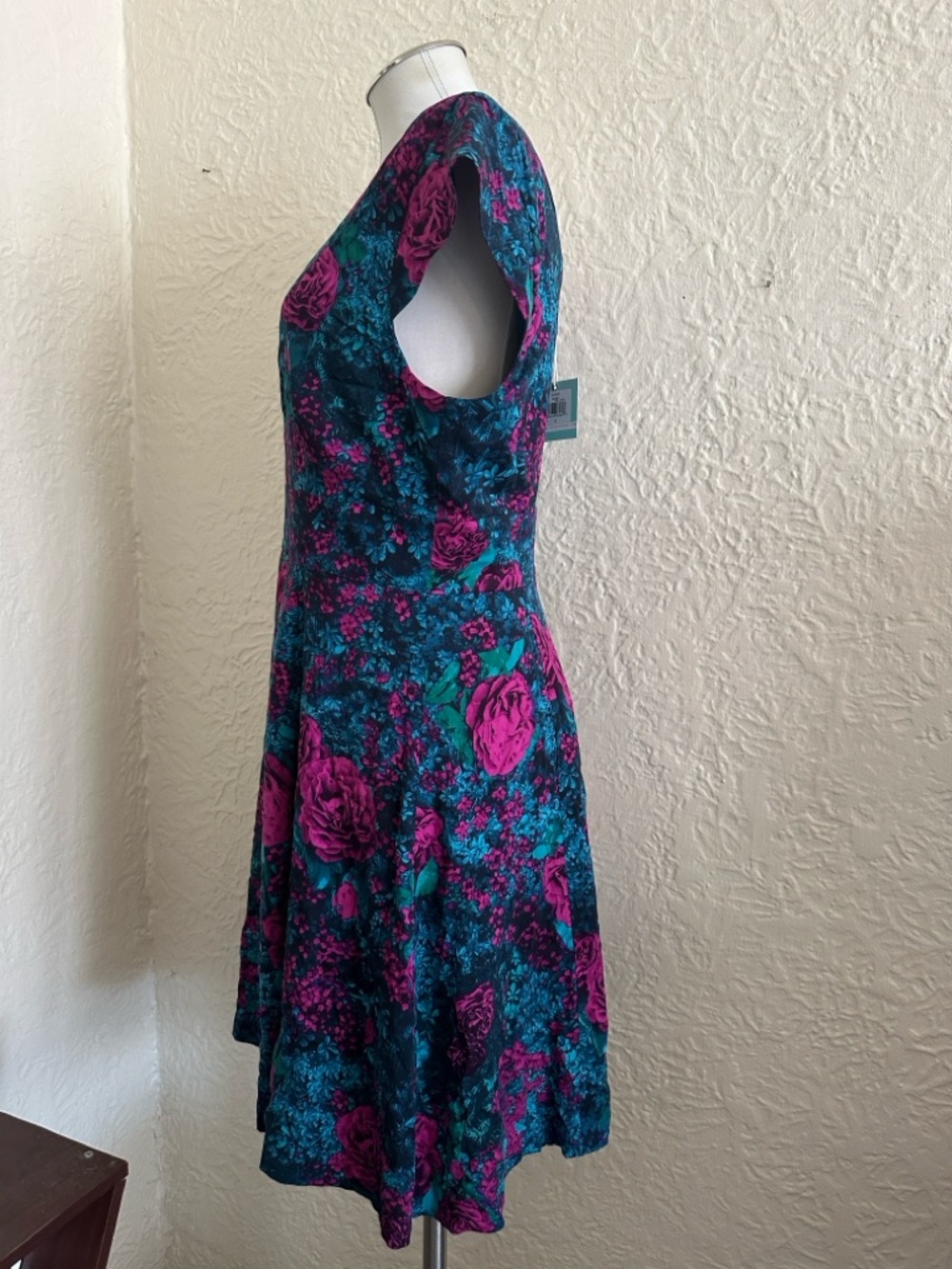 Plenty by Tracy Reese Mareena Dress 12 Blue Purple Floral Stitch Fix NWT - Picture 4 of 10